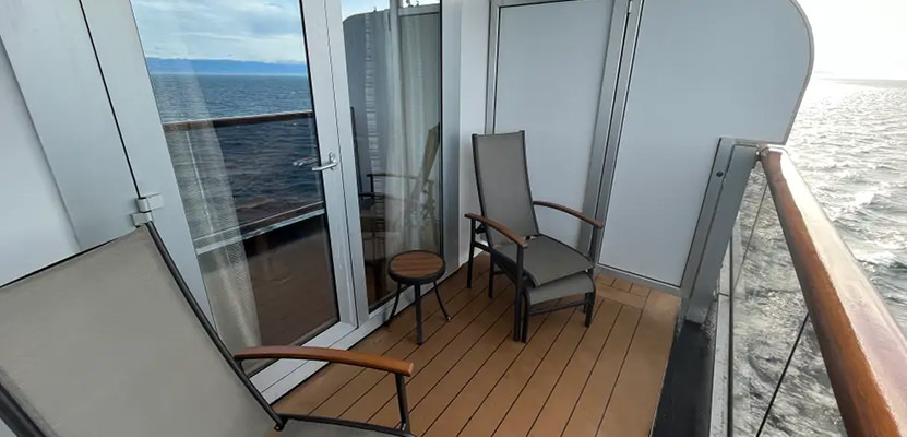 a chair on a deck